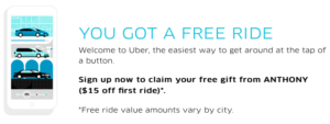 Uber Free Ride Promo Code
